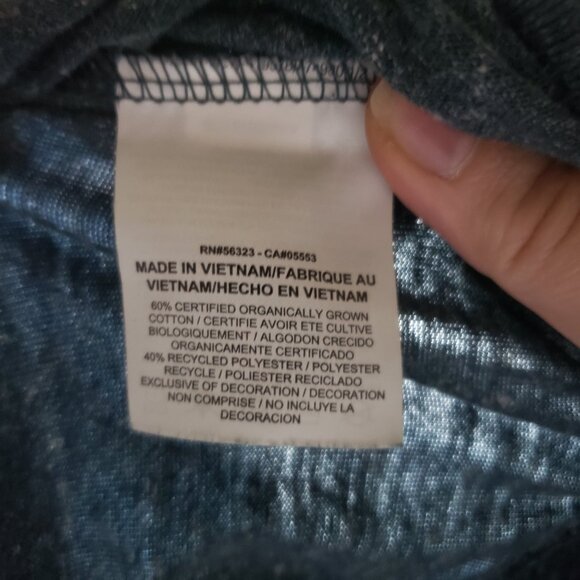 Nike Gym Vintage Full Zip Hoodie Slate Navy Blue Heathered Large Athleisure Y2K - Picture 8 of 8